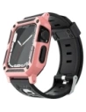 Bizon Strap + Case Watch Armor Apple Watch 44 / 45mm light pink