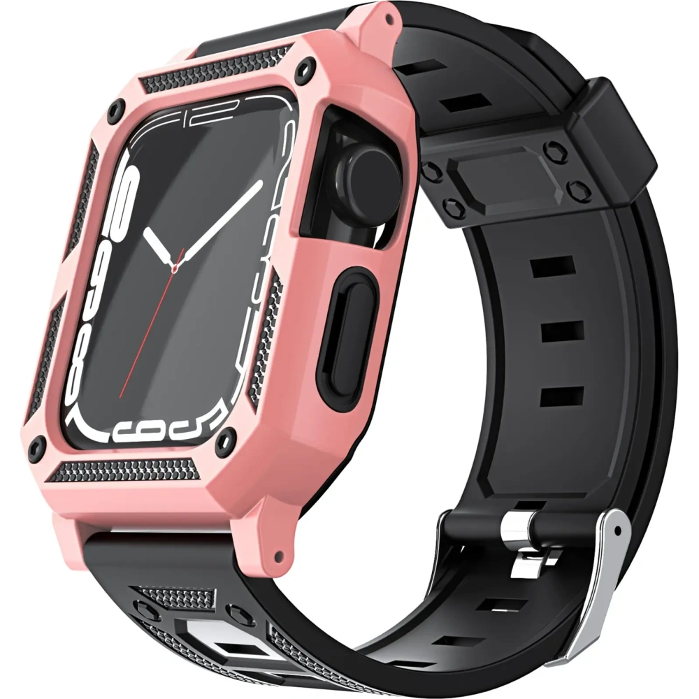 Hurtownia GSM - Bizon Strap + Case Watch Armor Apple Watch 44 / 45mm világos rózsaszín - BIZ303 - {ean13} - Hurt