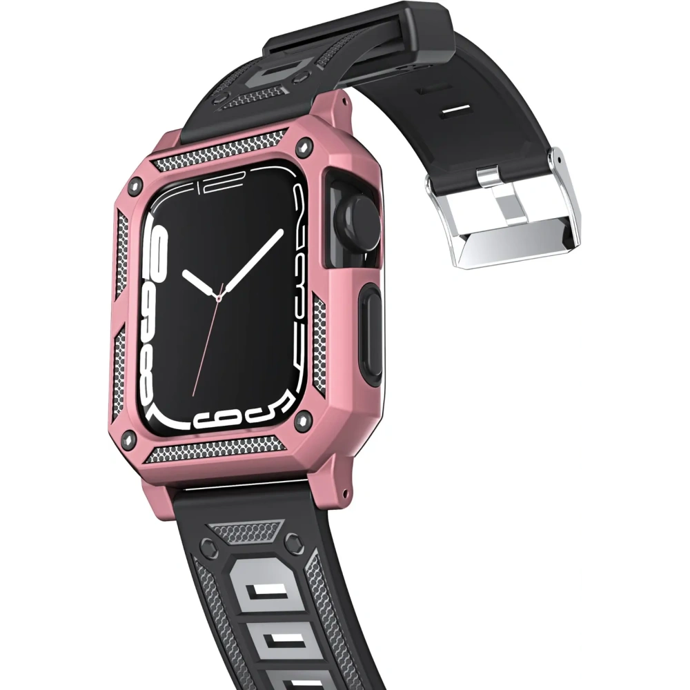 Hurtownia GSM - Bizon Strap + Case Watch Armor Apple Watch 44 / 45mm világos rózsaszín - BIZ303 - {ean13} - Hurt