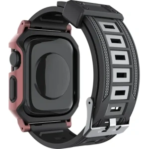 Hurtownia GSM - Etui z paskiem Bizon Strap + Case Watch Armor do Apple Watch 44 / 45mm světle růžové - BIZ303 - {ean13} - Hurt