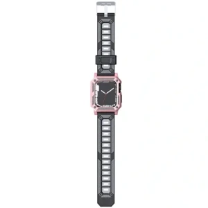 Hurtownia GSM - Etui z paskiem Bizon Strap + Case Watch Armor do Apple Watch 44 / 45mm světle růžové - BIZ303 - {ean13} - Hurt