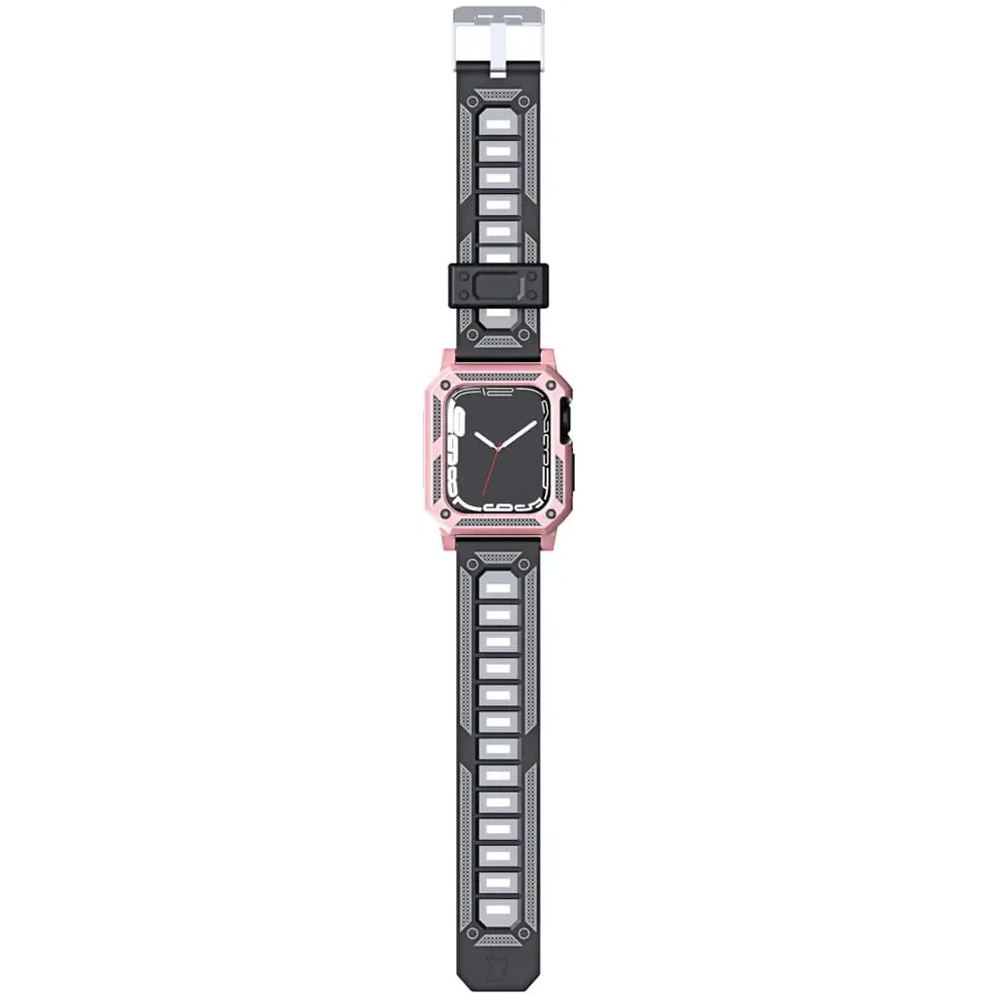 Hurtownia GSM - Bizon Strap + Case Watch Armor Apple Watch 44 / 45mm világos rózsaszín - BIZ303 - {ean13} - Hurt