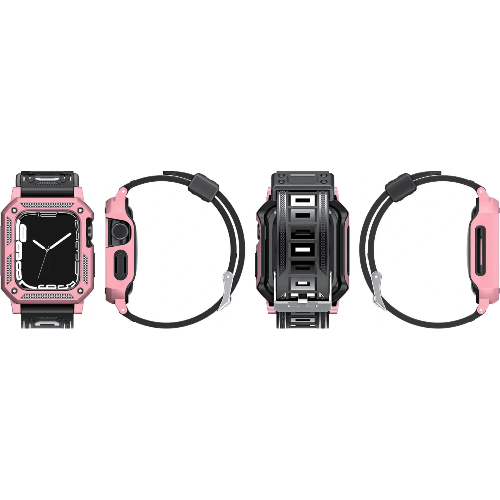 Hurtownia GSM - Bizon Strap + Case Watch Armor Apple Watch 44 / 45mm világos rózsaszín - BIZ303 - {ean13} - Hurt