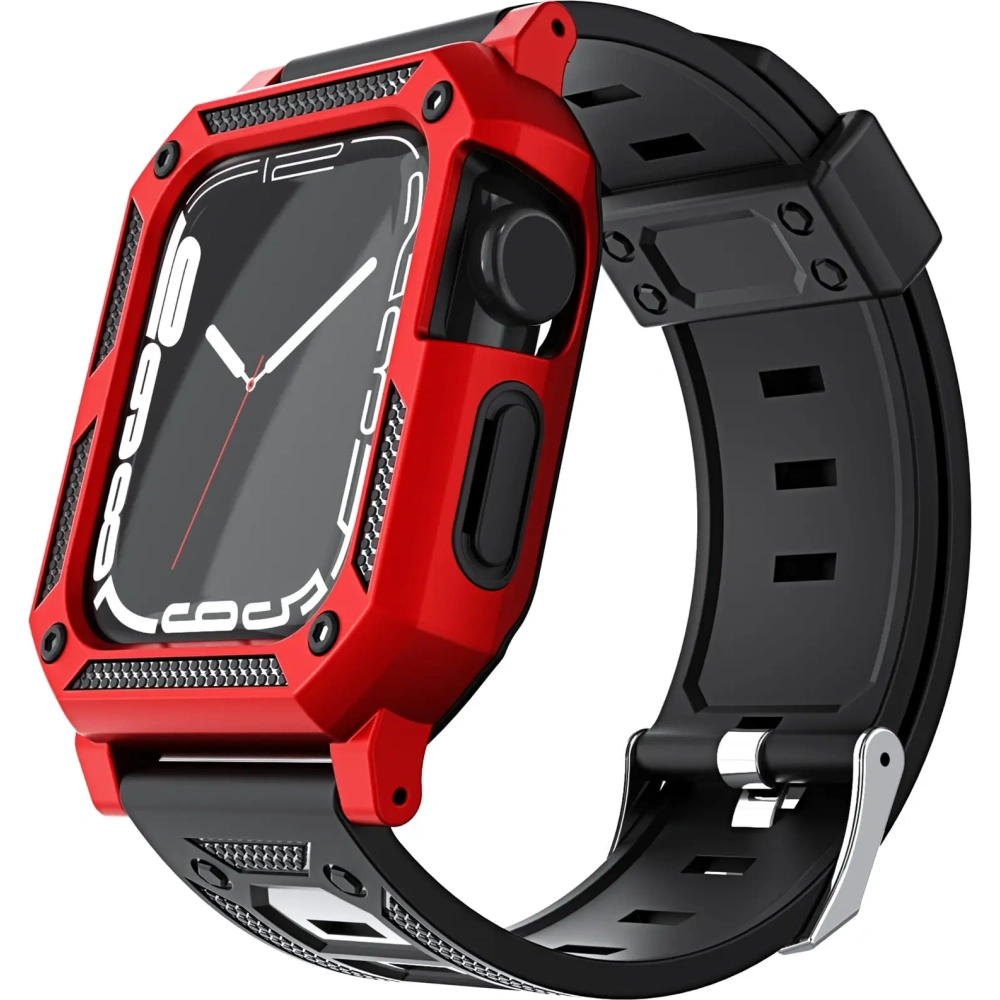 Hurtownia GSM - Bizon Strap + Case Watch Armor Apple Watch 44 / 45mm piros - BIZ304 - {ean13} - Hurt