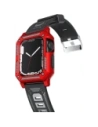Hurtownia GSM - Bizon Strap + Carcasa Armor pentru Ceas Apple Watch 44 / 45mm roșu - BIZ304 - {ean13} - Hurt