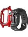 Hurtownia GSM - Bizon Strap + Carcasa Armor pentru Ceas Apple Watch 44 / 45mm roșu - BIZ304 - {ean13} - Hurt