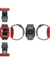 Hurtownia GSM - Bizon Strap + Carcasa Armor pentru Ceas Apple Watch 44 / 45mm roșu - BIZ304 - {ean13} - Hurt