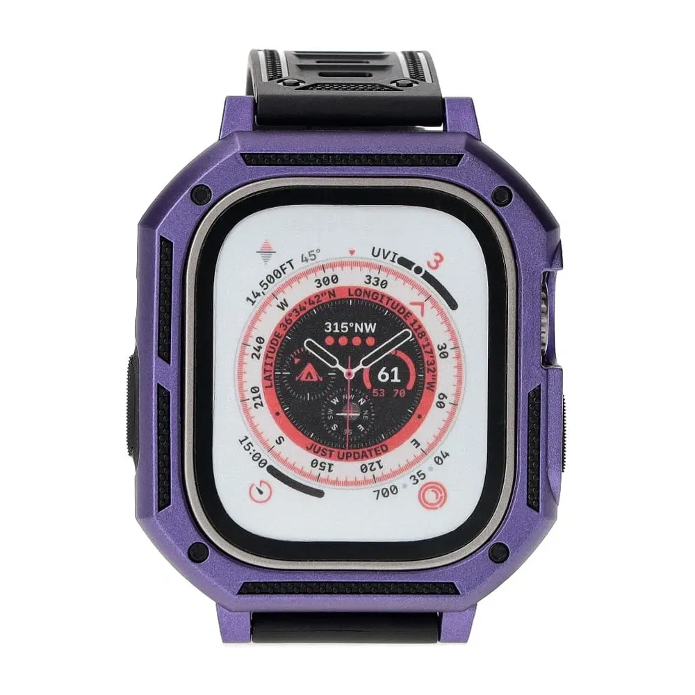 Bizon Strap + Case Watch Armor Apple Watch Ultra 49mm purple