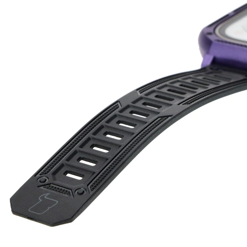 Etui z paskiem Bizon Strap + Case Watch Armor do Apple Watch Ultra 49mm fioletowe