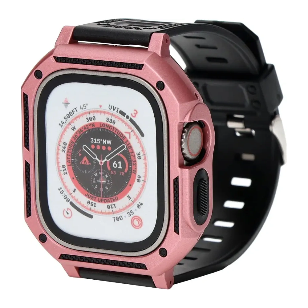 Hurtownia GSM - Bizon Strap + Case Watch Armor Apple Watch Ultra 49mm roz deschis - BIZ308 - {ean13} - Hurt
