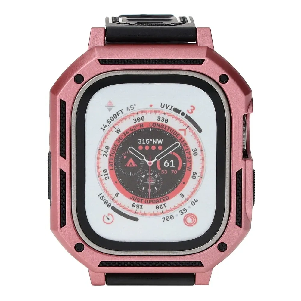 Hurtownia GSM - Bizon Strap + Case Watch Armor Apple Watch Ultra 49mm roz deschis - BIZ308 - {ean13} - Hurt