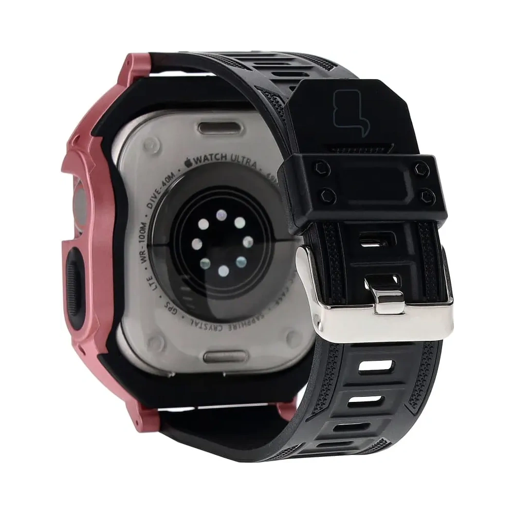 Hurtownia GSM - Bizon Strap + Case Watch Armor Apple Watch Ultra 49mm roz deschis - BIZ308 - {ean13} - Hurt