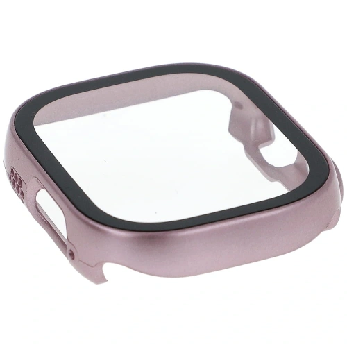 Etui Bizon Case+Glass do Apple Watch Ultra 49mm różowe