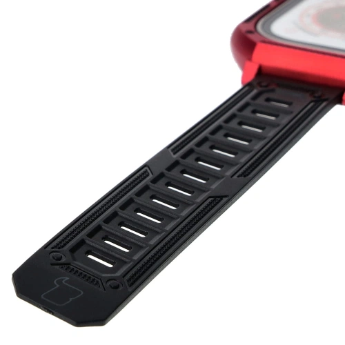 Etui z paskiem Bizon Strap + Case Watch Armor do Apple Watch Ultra 49mm czerwone