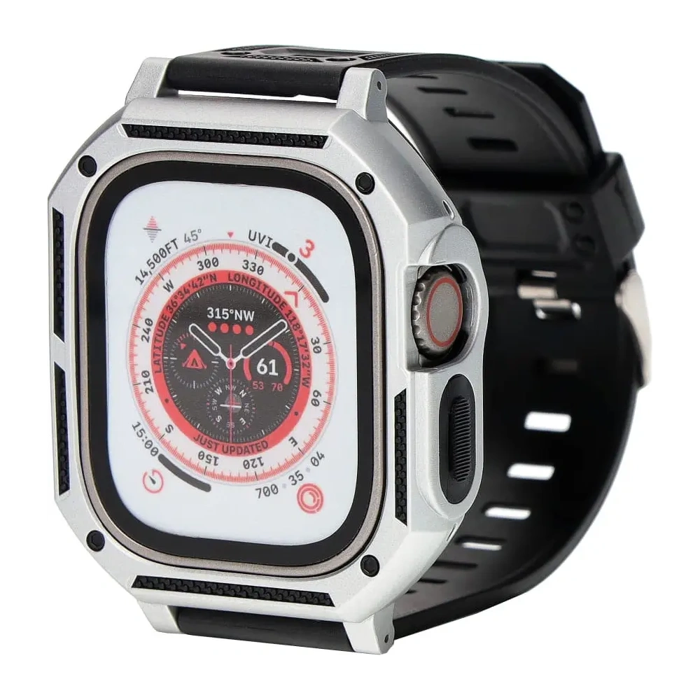 Hurtownia GSM - Bizon Strap + Case Watch Armor Apple Watch Ultra 49mm Silber - BIZ314 - {ean13} - Hurt