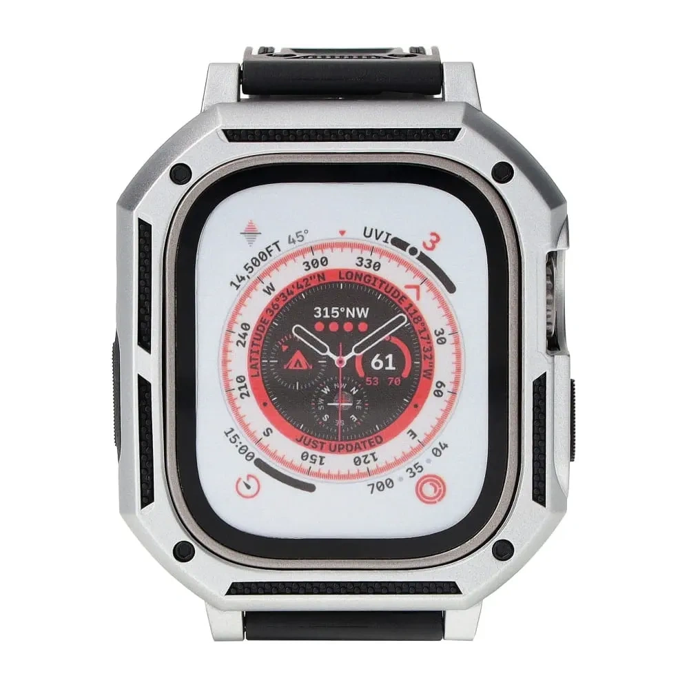 Hurtownia GSM - Bizon Strap + Case Watch Armor Apple Watch Ultra 49mm Silber - BIZ314 - {ean13} - Hurt