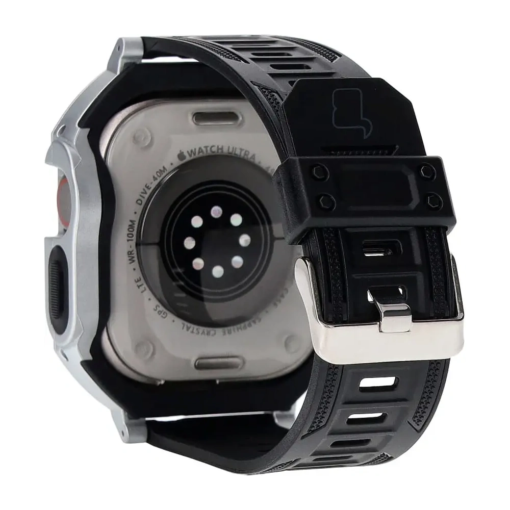 Hurtownia GSM - Bizon Strap + Case Watch Armor Apple Watch Ultra 49mm Silber - BIZ314 - {ean13} - Hurt