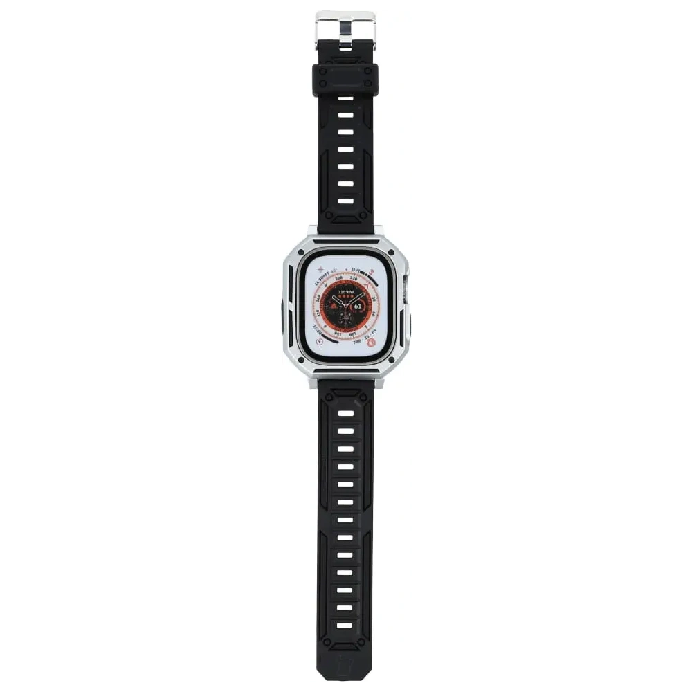 Hurtownia GSM - Bizon Strap + Case Watch Armor Apple Watch Ultra 49mm Silber - BIZ314 - {ean13} - Hurt