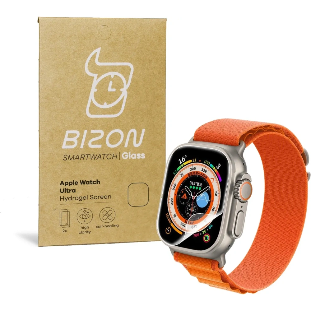 Hurtownia GSM - Bizon Glass Hydrogel Apple Uhr Ultra 49mm [2 PACK] - BIZ315 - {ean13} - Hurt