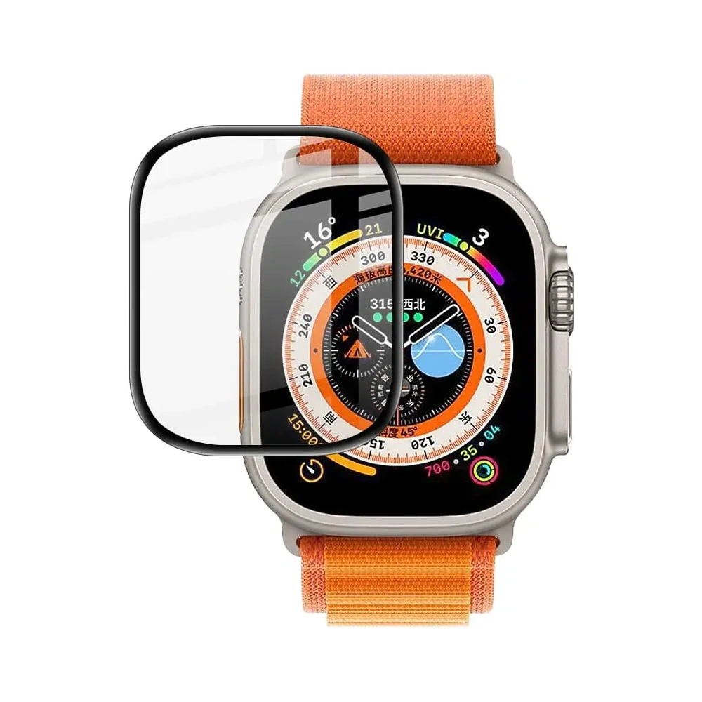 Hurtownia GSM - Tvrdé sklo Bizon Glass Edge pro Apple Watch Ultra 49mm černé - BIZ318 - {ean13} - Hurt