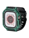 Etui z paskiem Bizon Strap + Case Watch Armor do Apple Watch Ultra 49mm zelené