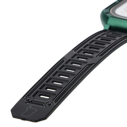 Etui z paskiem Bizon Strap + Case Watch Armor do Apple Watch Ultra 49mm zielone