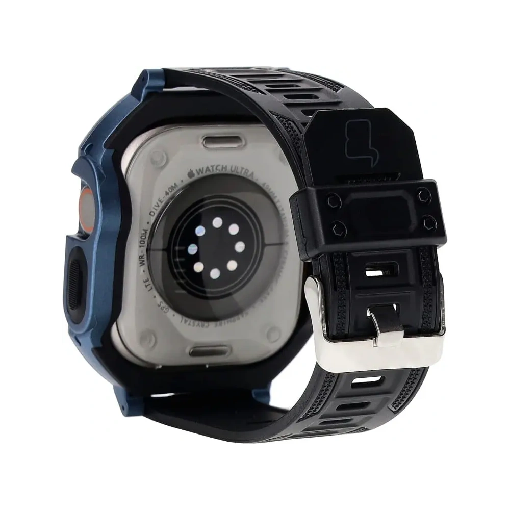Hurtownia GSM - Bizon Strap + Carcasă Armură Ceas Apple Watch Ultra 49mm albastru închis - BIZ320 - {ean13} - Hurt