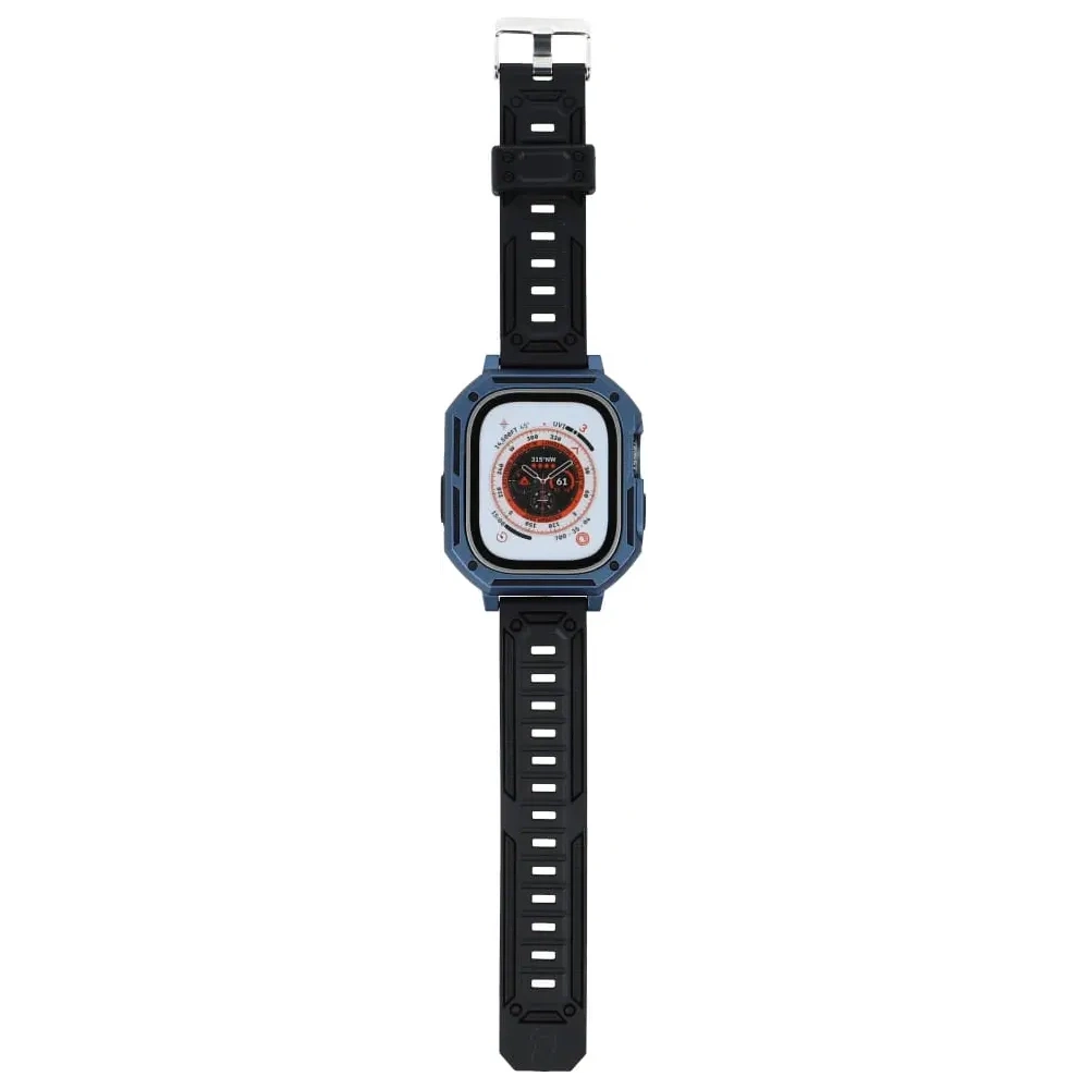 Hurtownia GSM - Bizon Strap + Carcasă Armură Ceas Apple Watch Ultra 49mm albastru închis - BIZ320 - {ean13} - Hurt