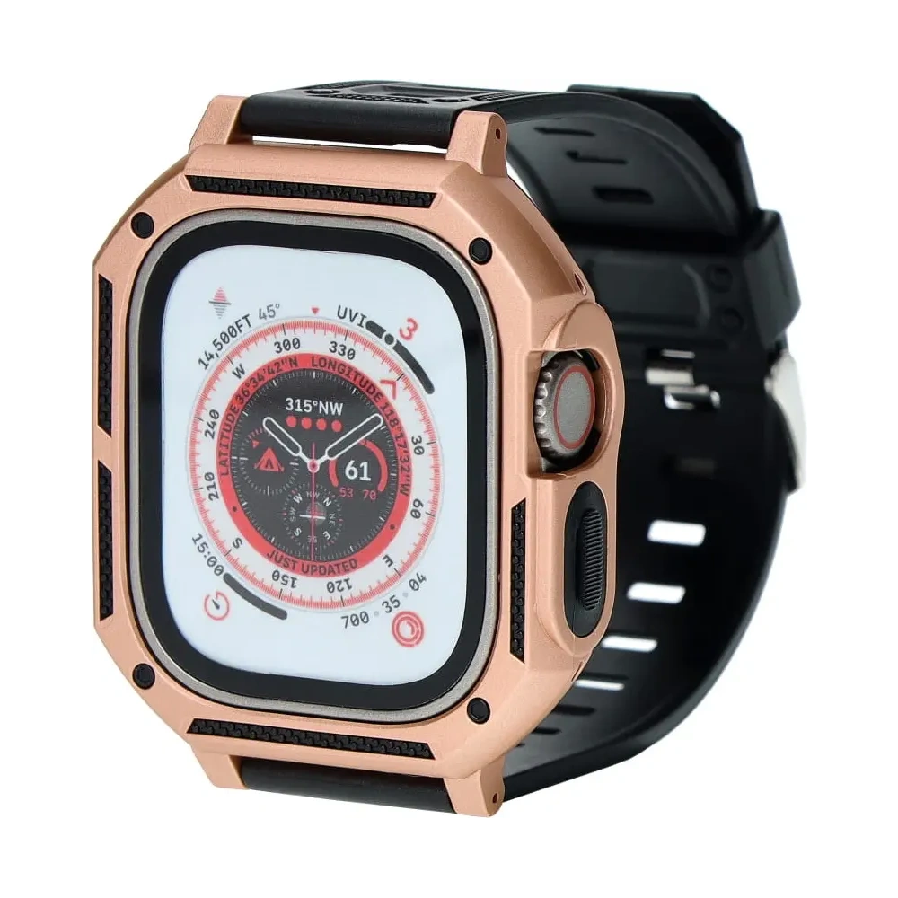 Hurtownia GSM - Etui z paskiem Bizon Strap + Case Watch Armor do Apple Watch Ultra 49mm zlaté - BIZ321 - {ean13} - Hurt