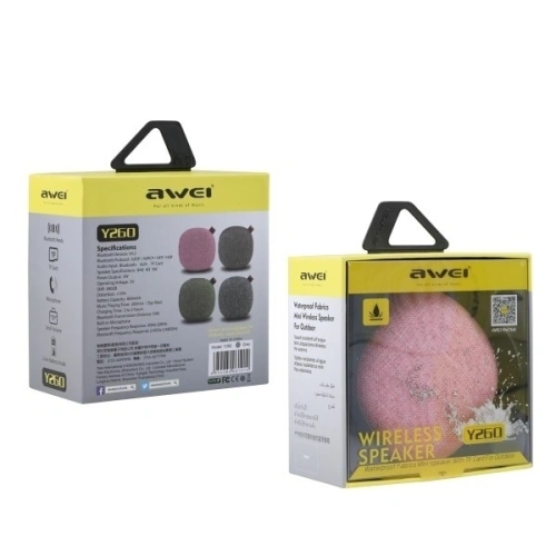 AWEI głośnik mini Bluetooth Y260 szary/grey