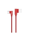 AWEI Angle Nylon Cable CL-35 USB-C 1,5m 2.4A Fast Charging red