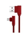 AWEI kabel pleciony kątowy CL-56 micro USB 1,2m 2.4A Fast Charging czerwony/red