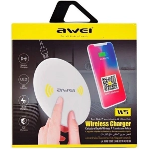 Hurtownia GSM - AWEI ład. indukcyjna W5 5W biały/white - AWEI005WHT - {ean13} - Hurt