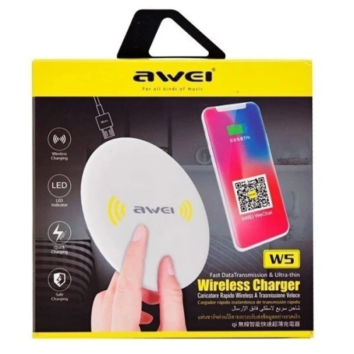 AWEI ład. indukcyjna W5 5W biały/white