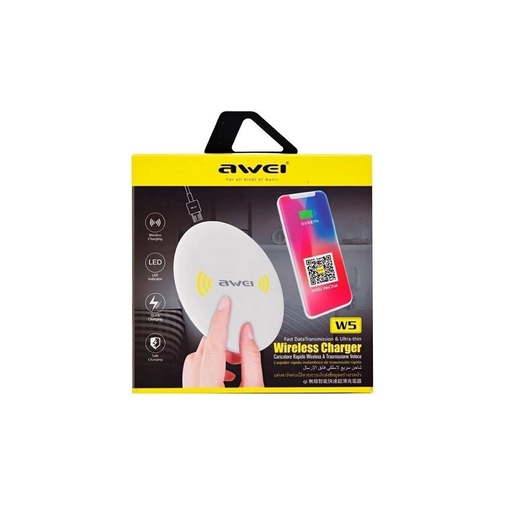 Hurtownia GSM - AWEI ład. indukcyjna W5 5W biały/white - AWEI005WHT - {ean13} - Hurt