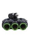 Hurtownia GSM - AWEI rozgałęźnik samochodowy C-35 3 gniazda zapalniczki 12V + 2 USB, rozdzielacz czarny/black - AWEI006BLK - {ean13} - Hurt