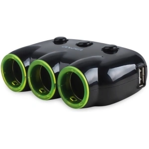 Hurtownia GSM - AWEI rozgałęźnik samochodowy C-35 3 gniazda zapalniczki 12V + 2 USB, rozdzielacz czarny/black - AWEI006BLK - {ean13} - Hurt