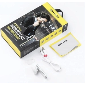 AWEI słuchawka Bluetooth mono A850BL biały/white