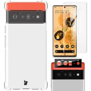 Wholesale Bizon Case Clear Pack case + 2x screen film + lens protector Google Pixel 6 Pro clear - BIZ336 - {ean13} - Hurt