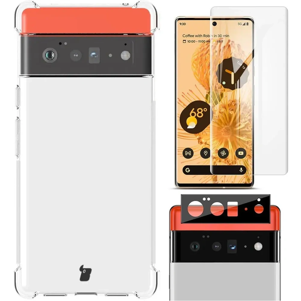 Hurtownia GSM - Etui + 2x folie + objektiv Bizon Case Clear Pack pro Google Pixel 6 Pro transparentní - BIZ336 - {ean13} - Hurt