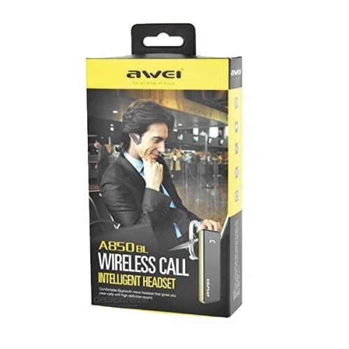 AWEI słuchawka Bluetooth mono A850BL czarny/black