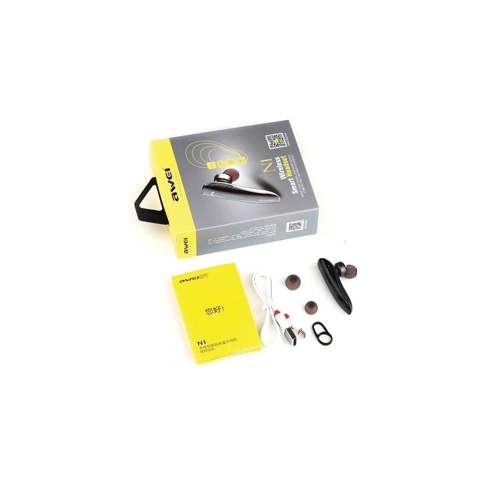 Hurtownia GSM - AWEI słuchawka Bluetooth mono N1 szary/grey - AWEI009GRY - {ean13} - Hurt