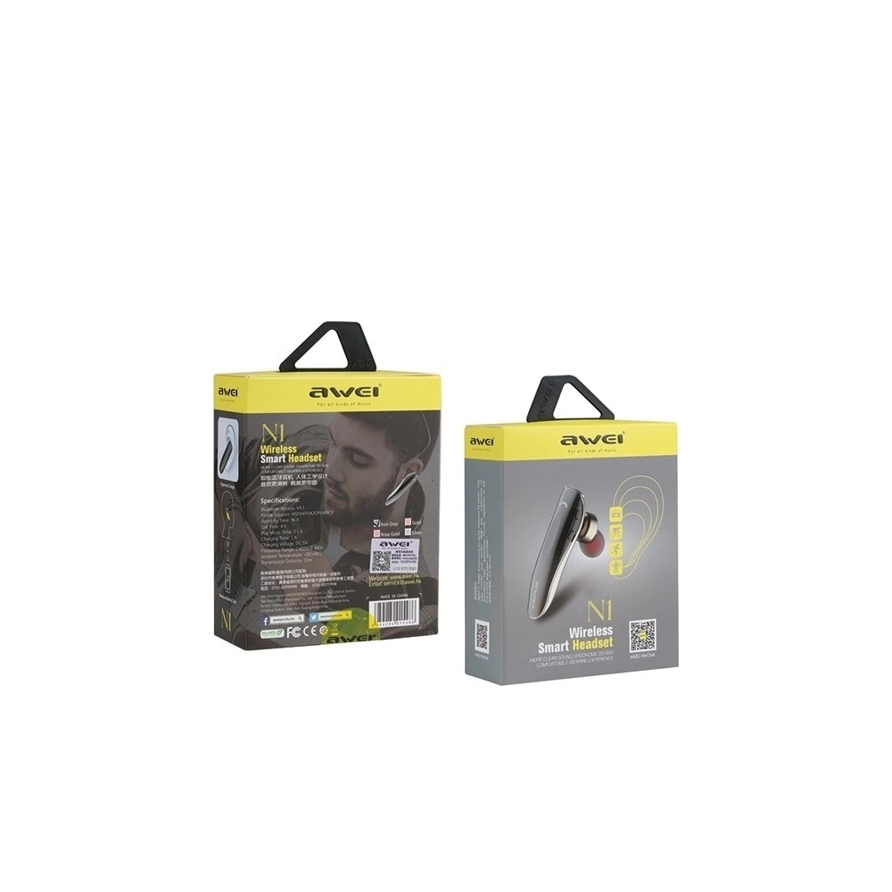 Hurtownia GSM - AWEI słuchawka Bluetooth mono N1 szary/grey - AWEI009GRY - {ean13} - Hurt