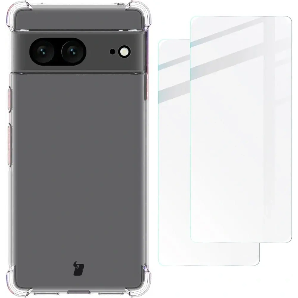Hurtownia GSM - Bizon Case Clear Pack carcasa + 2x sticlă pentru ecran Google Pixel 7 transparentă - BIZ341 - {ean13} - Hurt