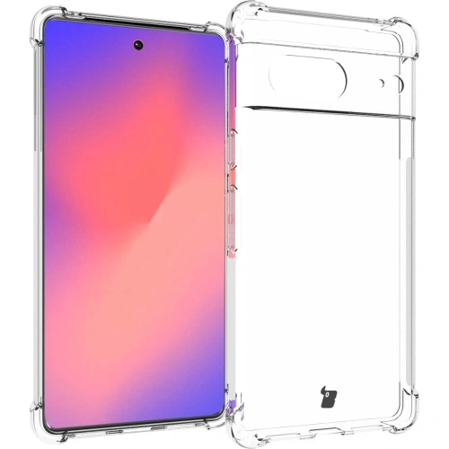 Etui + 2x szkło na ekran Bizon Case Clear Pack do Google Pixel 7 przezroczyste