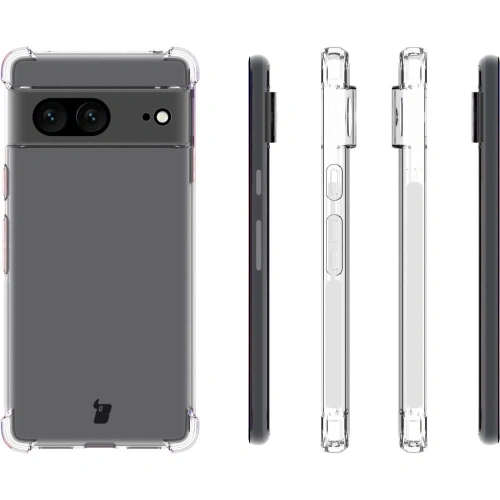 Etui + 2x szkło na ekran Bizon Case Clear Pack do Google Pixel 7 przezroczyste
