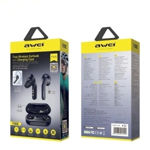 AWEI słuchawki Bluetooth 5.0 T10C TWS + stacja dokująca czarny/black