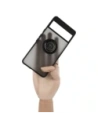 Bizon Case Hybrid Ring Google Pixel 7 rauchig mit einem schwarzen Rahmen