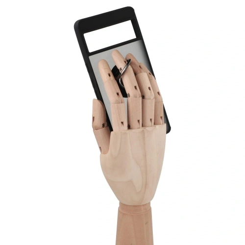 Etui z uchwytem na palec Bizon Case Hybrid Ring do Google Pixel 7 przydymione z czarną ramką