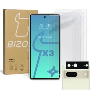Hurtownia GSM - BIZON Clear 2 3x sticlă de ecran + sticlă pentru cameră Google Pixel 7 - BIZ345 - {ean13} - Hurt